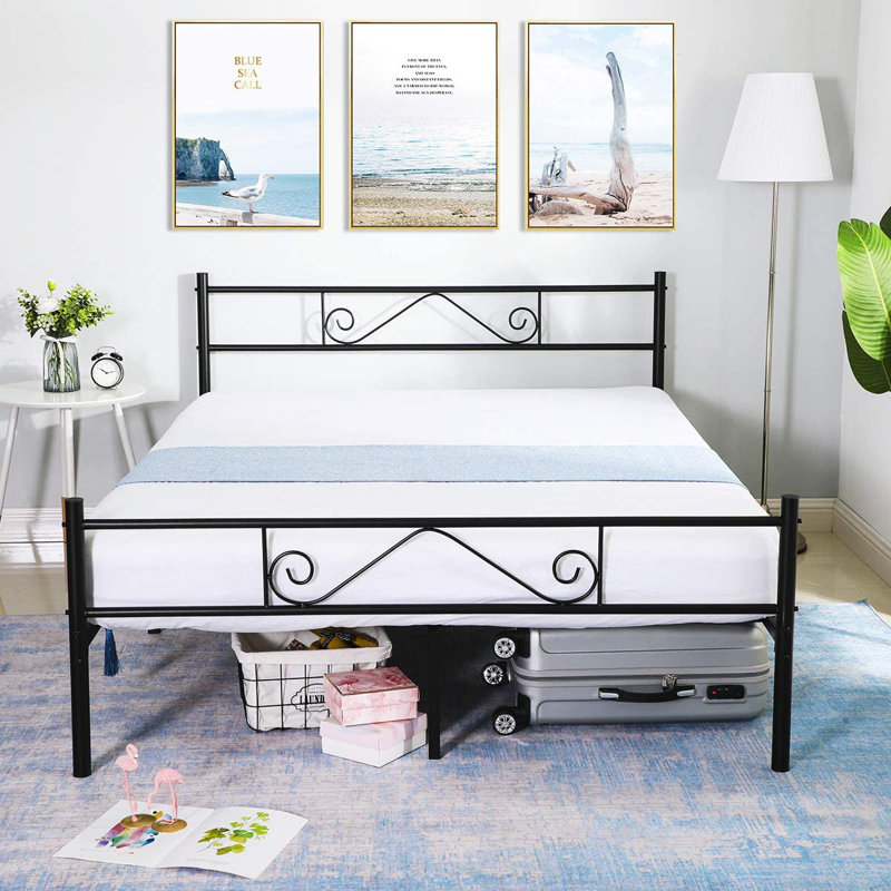 Rosalind Wheeler Witte European Double (140 x 200 cm) Bed Frame